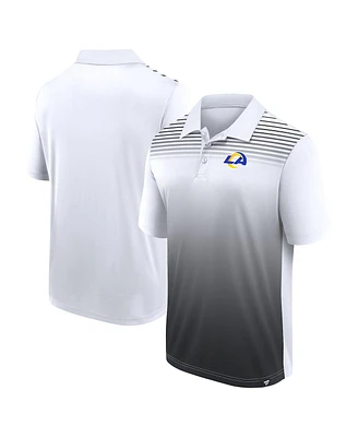 Logo Athletic Men's White/Black Los Angeles Rams Sandlot Game Polo Shirt