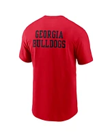 Nike Men's Red Georgia Bulldogs 2-Hit Stacked T-Shirt