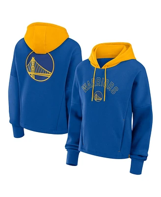Fanatics Women's Deep Royal Golden State Warriors Post Up Boxy Pullover Hoodie