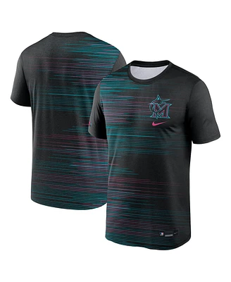 Nike Men's Black Miami Marlins 2025 City Connect Authentic Collection Velocity Performance T-Shirt
