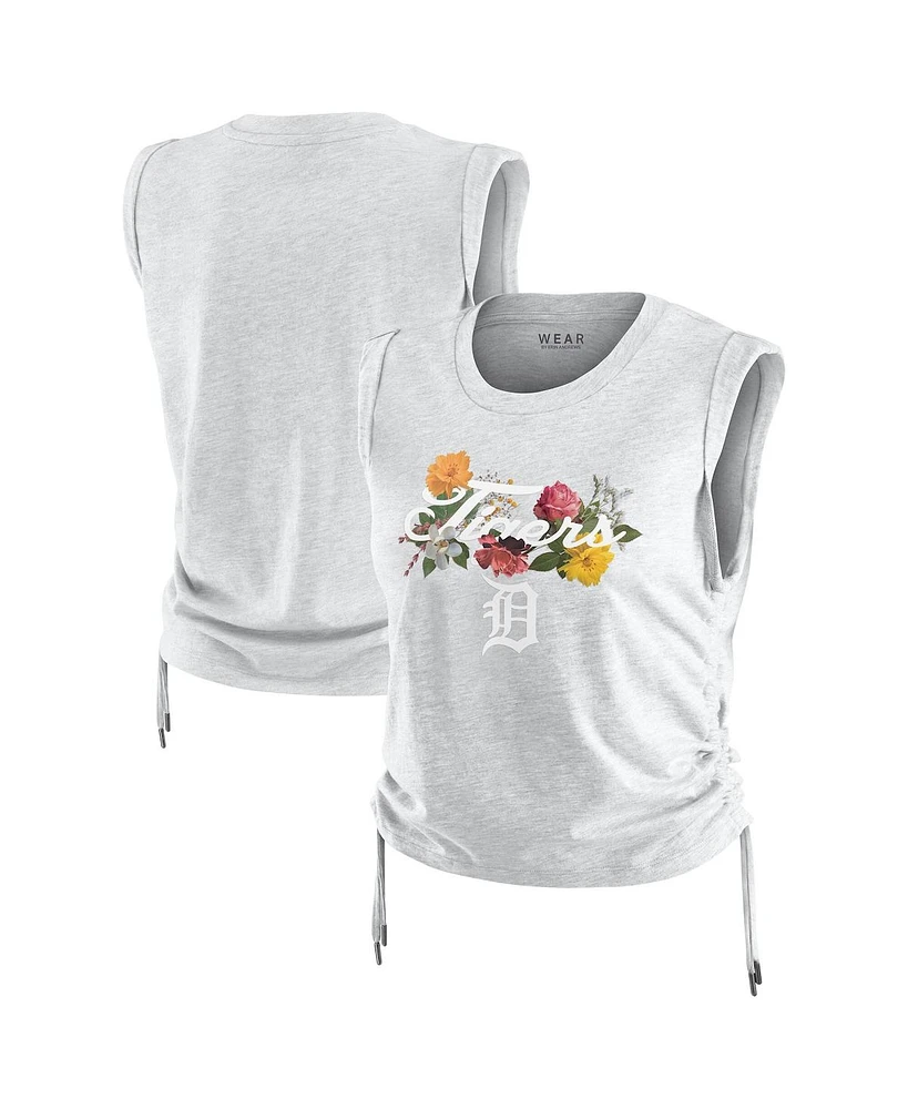 Wear by Erin Andrews Women's Heather Gray Detroit Tigers Cinched Tank Top