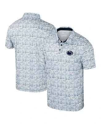 Colosseum Men's Navy/White Penn State Nittany Lions Big Tall Allover Polo Shirt