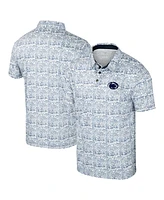 Colosseum Men's Navy/White Penn State Nittany Lions Big Tall Allover Polo Shirt