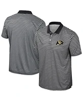Colosseum Men's Black Colorado Buffaloes Striped Polo Shirt