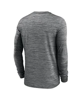 Nike Men's Charcoal Alabama Crimson Tide 2025 Sideline Velocity Performance Long Sleeve T-Shirt