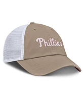 Nike Men's and Women's Khaki/White Philadelphia Phillies Club Trucker Adjustable Hat
