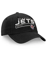 Fanatics Men's Black Winnipeg Jets Authentic Pro Rinkside Fundamental Adjustable Hat
