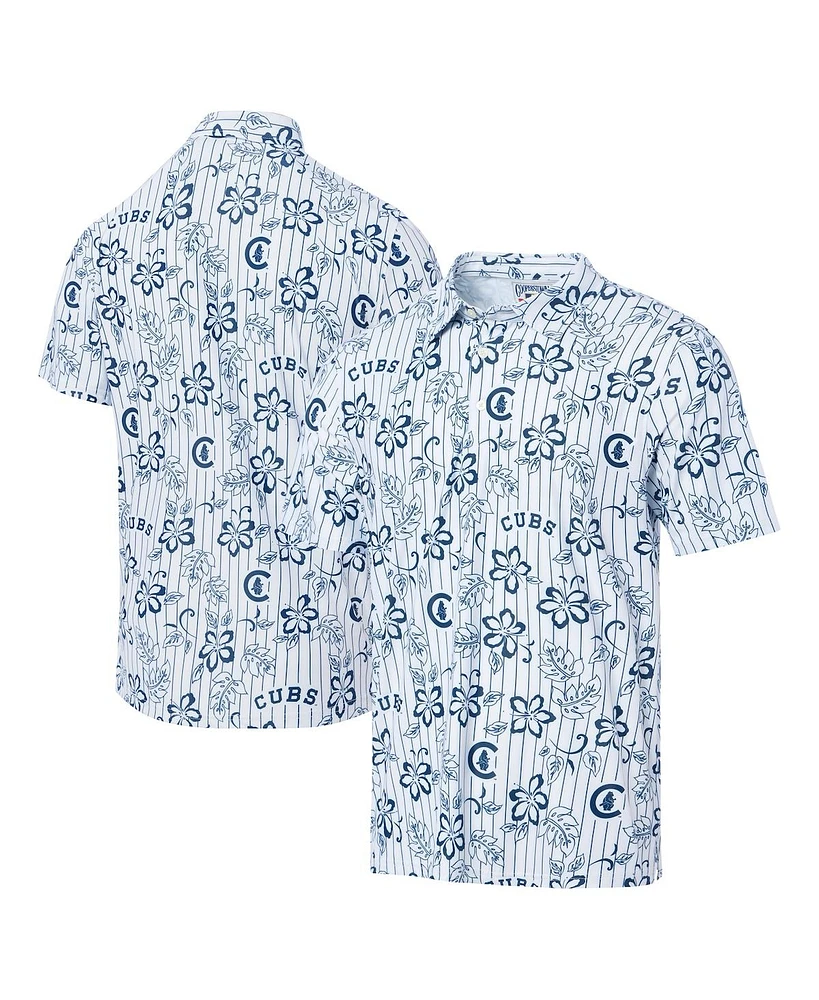 Reyn Spooner Men's White Chicago Cubs Cooperstown Collection Performance Polo Shirt
