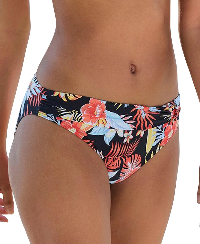 Lascana Women's Tropical Print Fold Over Bikini Swimsuit Bottom