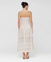 Avec Les Filles Women's Sleeveless Lace Maxi Dress