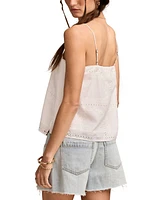 Lucky Brand Women's Embroidered Breezy Cotton Tank Top