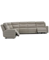 Kristyan -Pc. Fabric Sectional with 2 Power Recliners