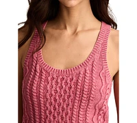 Lucky Brand Women's Cable-Knit Cotton Sweater Tank Top