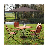 9 Feet Patio Led Solar Umbrella with Crank