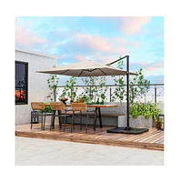9.5 Feet Square Patio Cantilever Umbrella with 360° Rotation