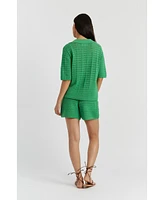 Chinti & Parker Women's Cotton Crochet Shirt