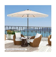 9 feet Patio Umbrella with Sun-Protective Canopy for Garden Pool