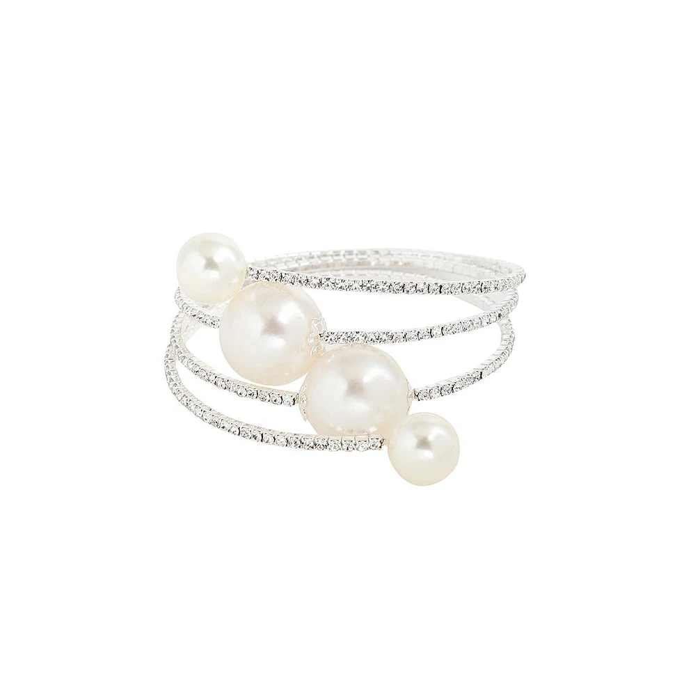 Sohi Gold-Plated Pearl Bracelet