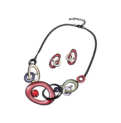 Sohi Textured Stone Jewellery Set