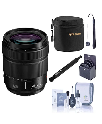 Panasonic Lumix S 28-200mm f/4-7.1 Macro O.i.s. Lens for L Mount with Slinger Soft Lens Case Small, 67mm Digital Essentials Filter Kit with Uv, Lens P