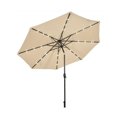 10 Feet Outdoor Patio Umbrella with Bright Solar Led Lights