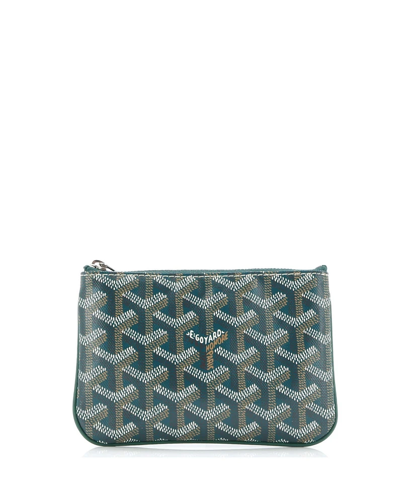 Pre-Owned Goyard Mini Senat Zip Pouch Coated Canvas