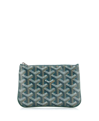 Pre-Owned Goyard Mini Senat Zip Pouch Coated Canvas