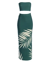 Jluxlabel Women's Palm Print Fantasy Skirt Set