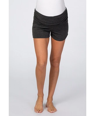 Pinkblush Maternity Charcoal Ruched Side Lounge Shorts