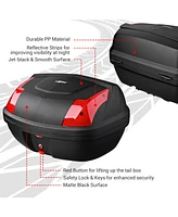 Ahr 48L Motorcycle Tour Tail Box Scooter Trunk Storage Lock Carrier Case for Helmet