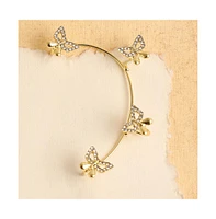 Sohi Gold-Plated Butterfly Cuff Earrings