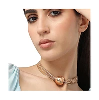 Sohi Rhinestones Ballchain Necklace