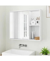 Bathroom Medicine Cabinet with Single Mirror Door