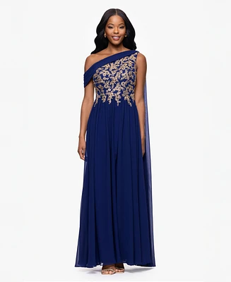 Betsy & Adam Women's Embroidered Off-The-Shoulder Dress