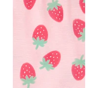 Carter's Toddler Girls Strawberry-Print Loose-Fit 2-Piece Pajamas