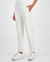 Boss Orange Women's Logo Ribbed-Trim Relaxed Sweatpants