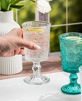 Qualia Glass Cameo All Purpose Goblets, Set of 4