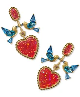 Kendra Scott Gold-Tone Disney Snow White Heart Statement Earrings