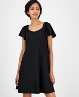 Robbie Bee Women's Off-The-Shoulder Swing Dress
