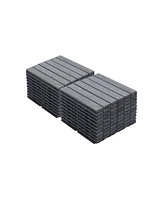 20-Piece Interlocking Deck Tiles - Light Gray Acacia