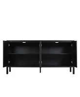 Geometric Circle Door Cabinet - Black