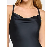 Bcx Juniors' Sleeveless Cowlneck A-Line Dress