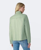 Furniq Uk Women's Leather Shirt Jacket, Created for Macy's