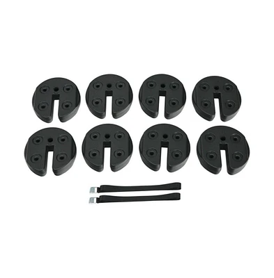 8 pieces Weight Plates Patio Canopy Tent Gazebo Shade Umbrella Water Filled