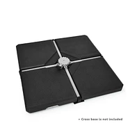 4 Pieces Square Fillable Patio Umbrella Base Set with Handle and Funnel