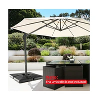 4-Piece 20L Cantilever Offset Patio Umbrella Base