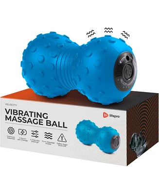 Lifepro 4-Speed Vibrating Massage Ball – Compact Peanut Foam Roller for Deep Tissue Massage, Mobility, and Muscle Recovery