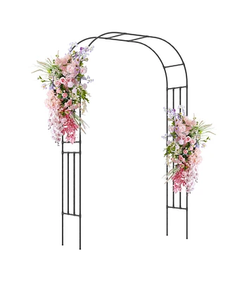 Outdoor Metal Garden Arch Trellis for Climbing Plants Grape Vine Flower