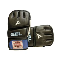 Gel Sparring Mma Glove, Real Leather Combat Mitts, Shock Absorbing Gel Padding for Grappling, Punching Bag, Cage Fighting, Muay Thai, Ufc Training, Op