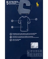 Polo Ralph Lauren Big Boys Crewneck Undershirts, 5 Pack